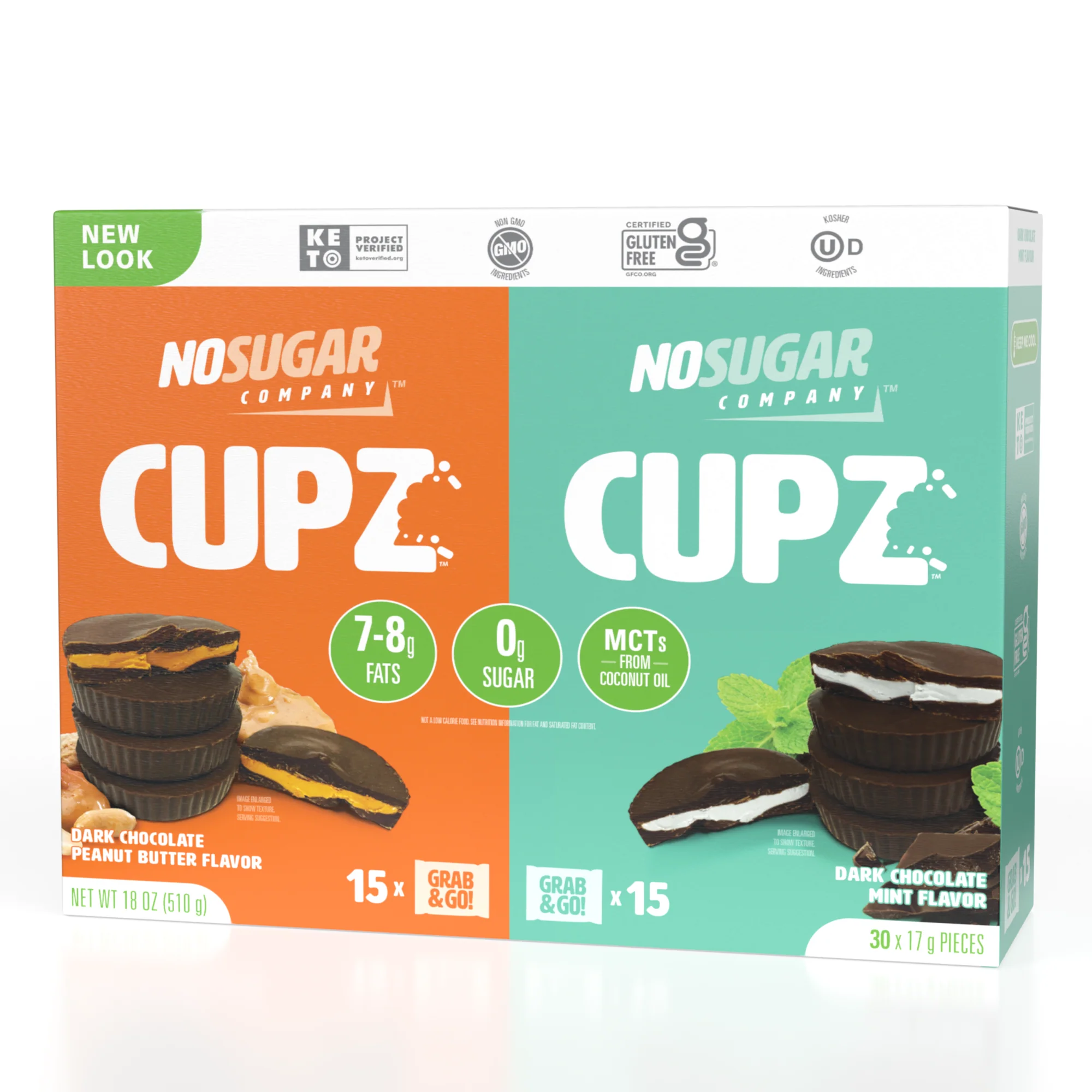 No Sugar Cupz Variety Pack (Mint + Peanut Butter)