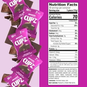 No Sugar Keto Cup Dark Chocolate Fudge Brownie - 30 Cups - Image 3