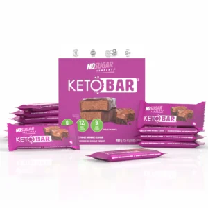 No Sugar Bar Chocolate Fudge Brownie 12ct US (New Look!)