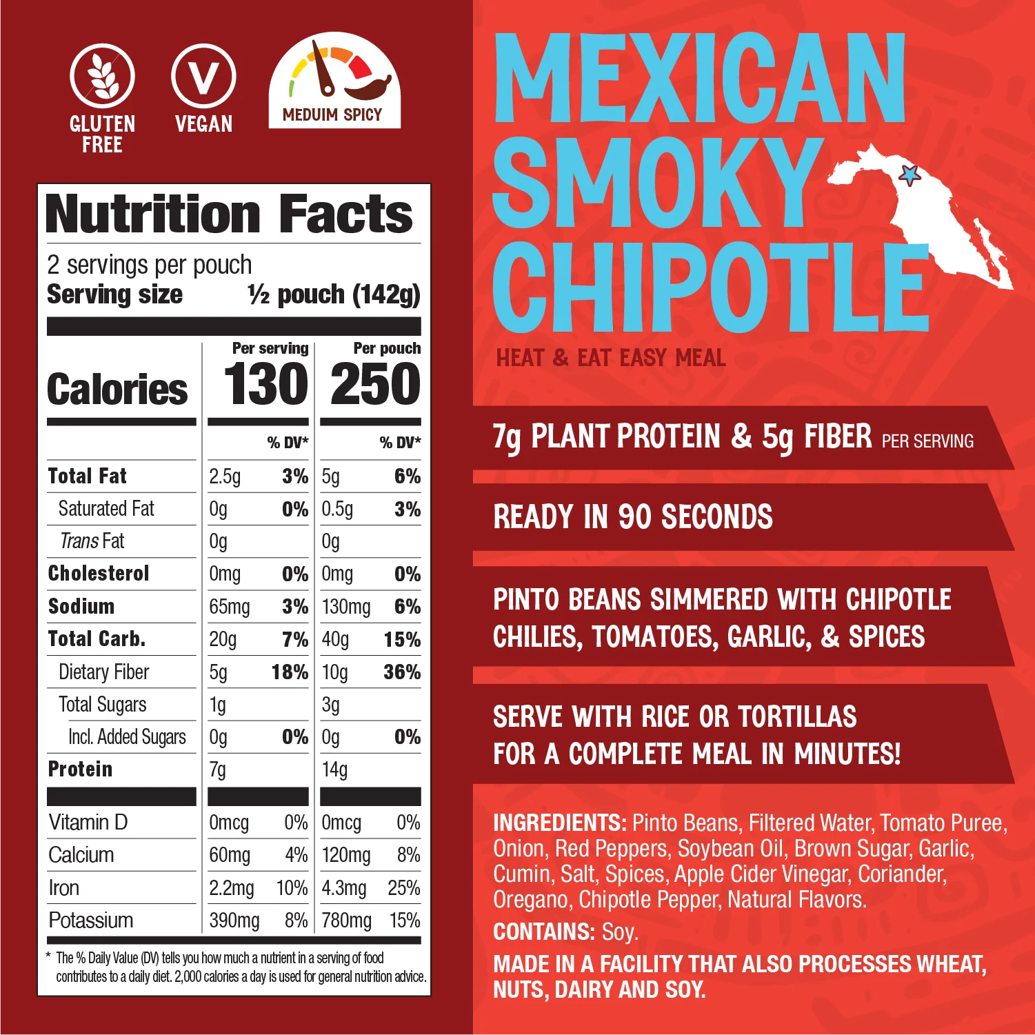 Heat-and-Eat Pouch, Mexican Smoky Chipotle with Pinto Beans - Image 2