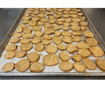 Low Carb Sea Salt and Onion Bagel Chips - Fresh Baked - Image 3